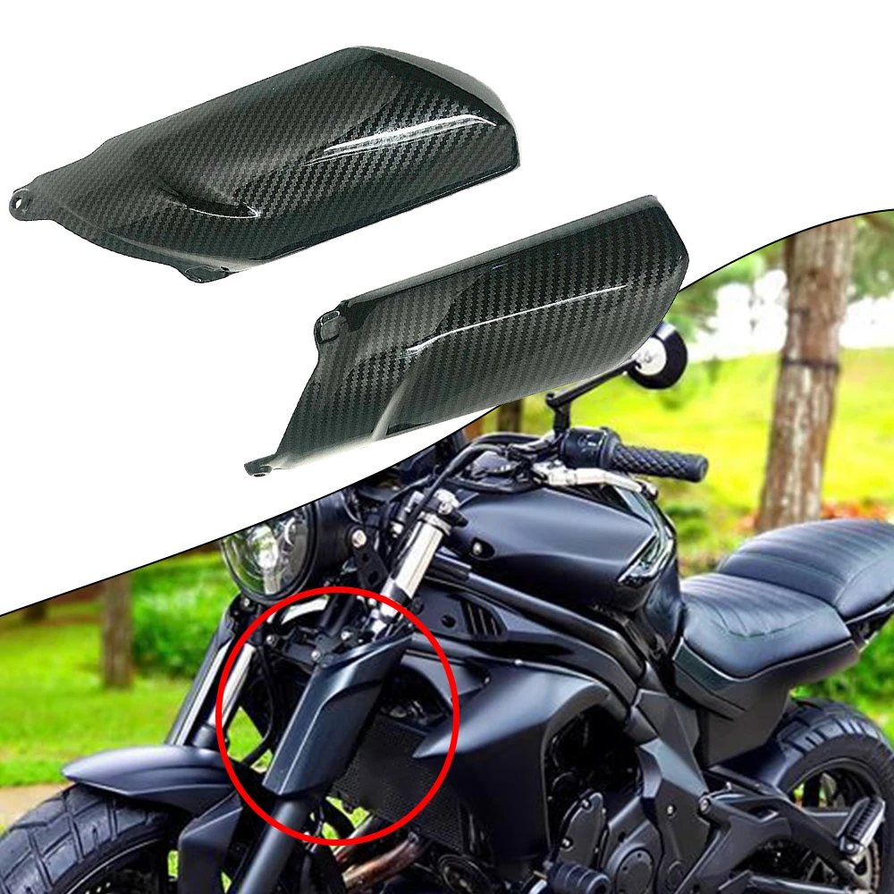 

1 Pair Of For KAWASAKI ER-6N 2012-2016 Fork Fairing Cowling Motorcycle Front-Wheel Fender Shock Cover Carbon-Fiber Black ABS