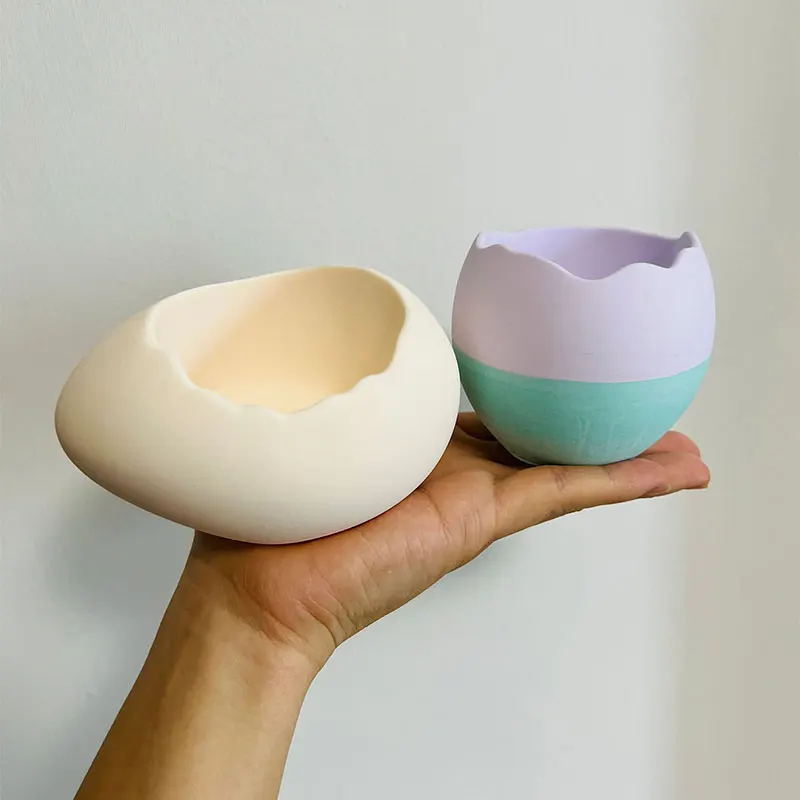 Овальный Цементный Цветочный Горшок Силиконовая Форма Круглая Для Выпечки