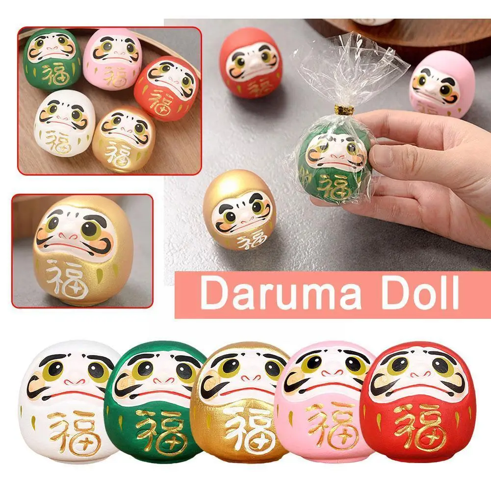 

Japanese Style Ceramic Daruma Doll Lucky Cat Fortune Decoration Tabletop Office Ornament Home Gifts Craft Shui Box Money Fe A2Z3