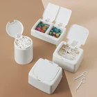 Ящик для хранения ватных палочек, ведро с крышкой, пылезащитный ящик для зубочисток, игл, ниток, бытовой ящик, классификация деталей, Мини ящик для хранения