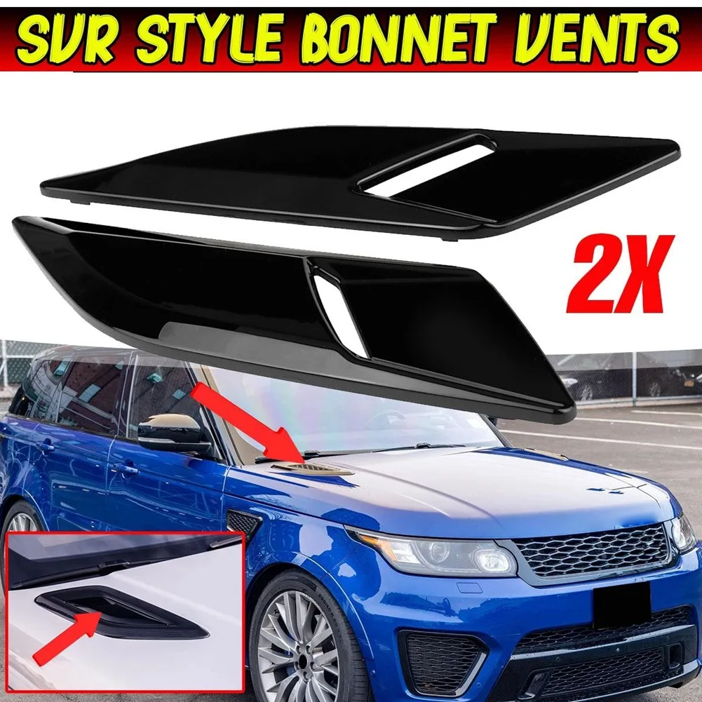 

1 пара, автомобильный глянцевый черный передний капот, крышка вентиляционного отверстия для Land Rover Range Rover Sport L494 2014-2018