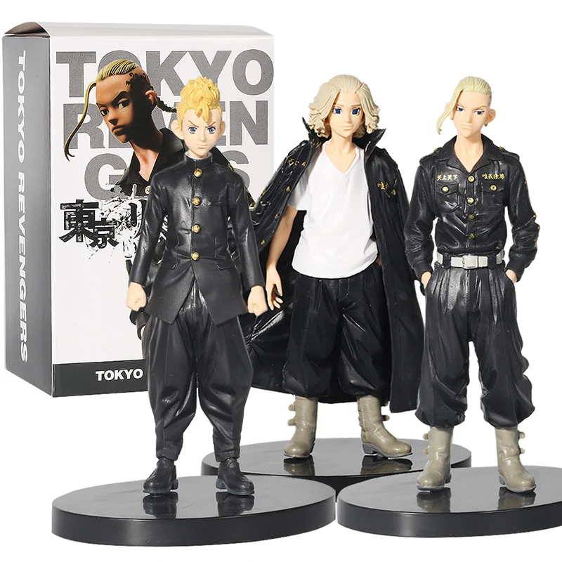 

Anime Tokyo Revengers Action Figure Manjiro Sano Takemichi Hanagaki Draken Chifuyu Matsuno Keisuke Baji PVC Figurine Manga Toys