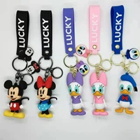 new creative cartoon mickey and minnie doll keychain pendant couple bag car key chain accessories gift