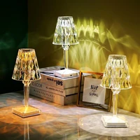 crystal diamond table lamp usb touch sensor acrylic decoration desk lamps for bedroom bar crystal lighting gift led night light