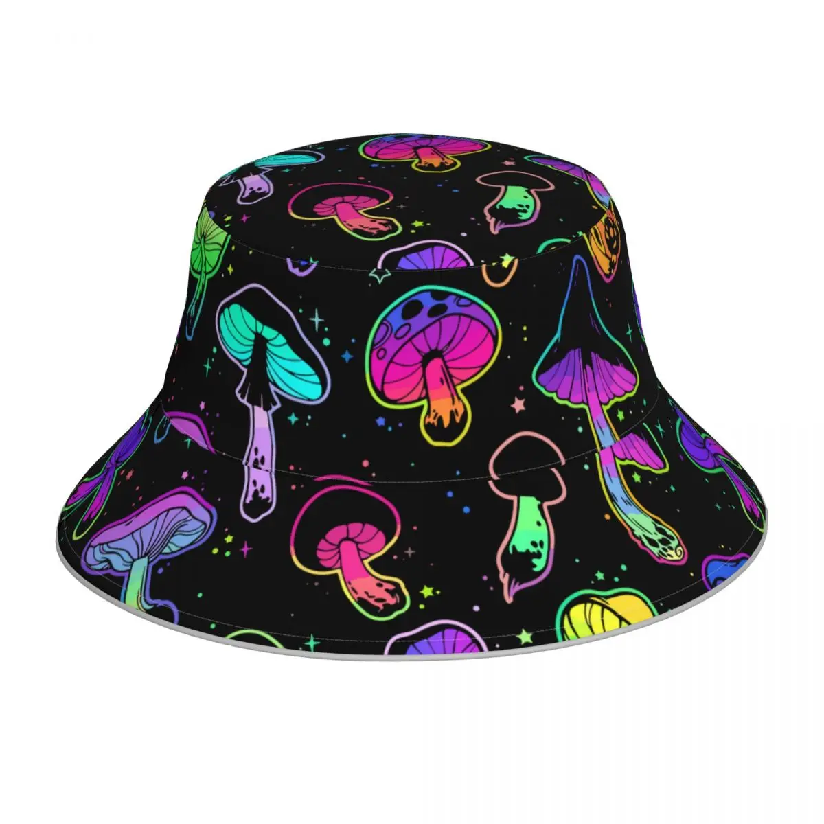 

New Fisherman's Hat Unisex Fashion Psychedelic Mushrooms Bob Cap Windproof outdoor Reflective Bucket Hat