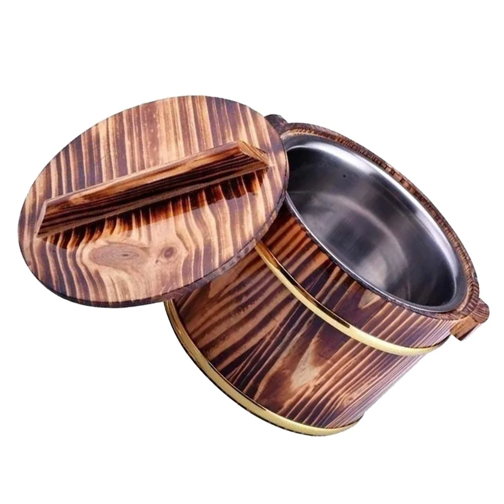 

Cask Rice Bowls Japanese Unique Meat Bucket Tofu Durable Vegetable Stainless Steel Soup Practical