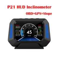 p21 hud 4x4 inclinometer head up display obd2 gps system 3 5 inch car level sensor gradient real time off road vehicle speed