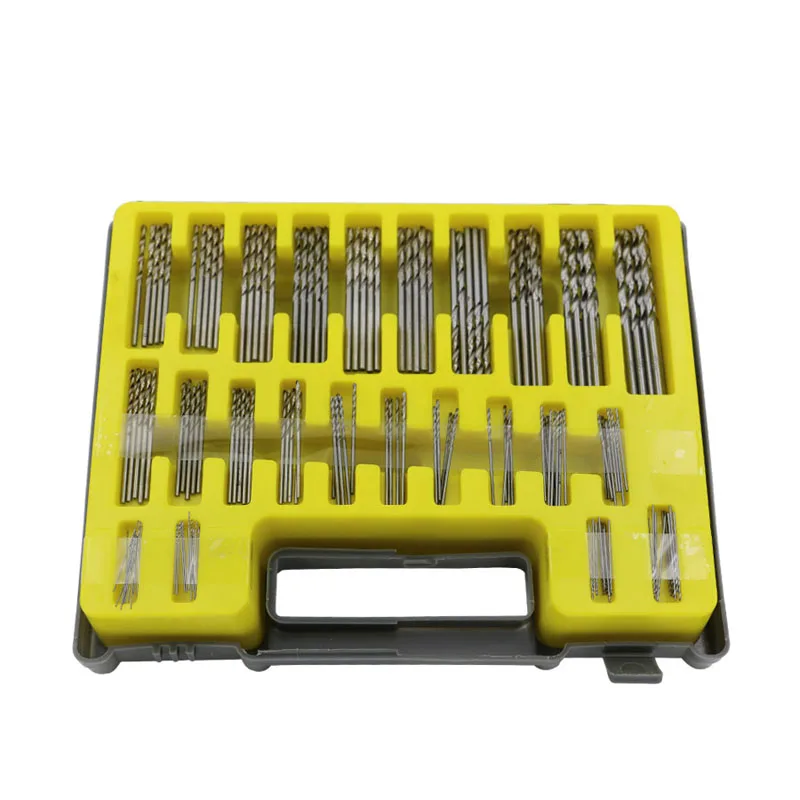 

150PCS 0.4-3.2mm Drill Bit Set Small Precision with Carry Case Plastic Box Mini HSS Hand Twist Drill Kit Tools PAK55