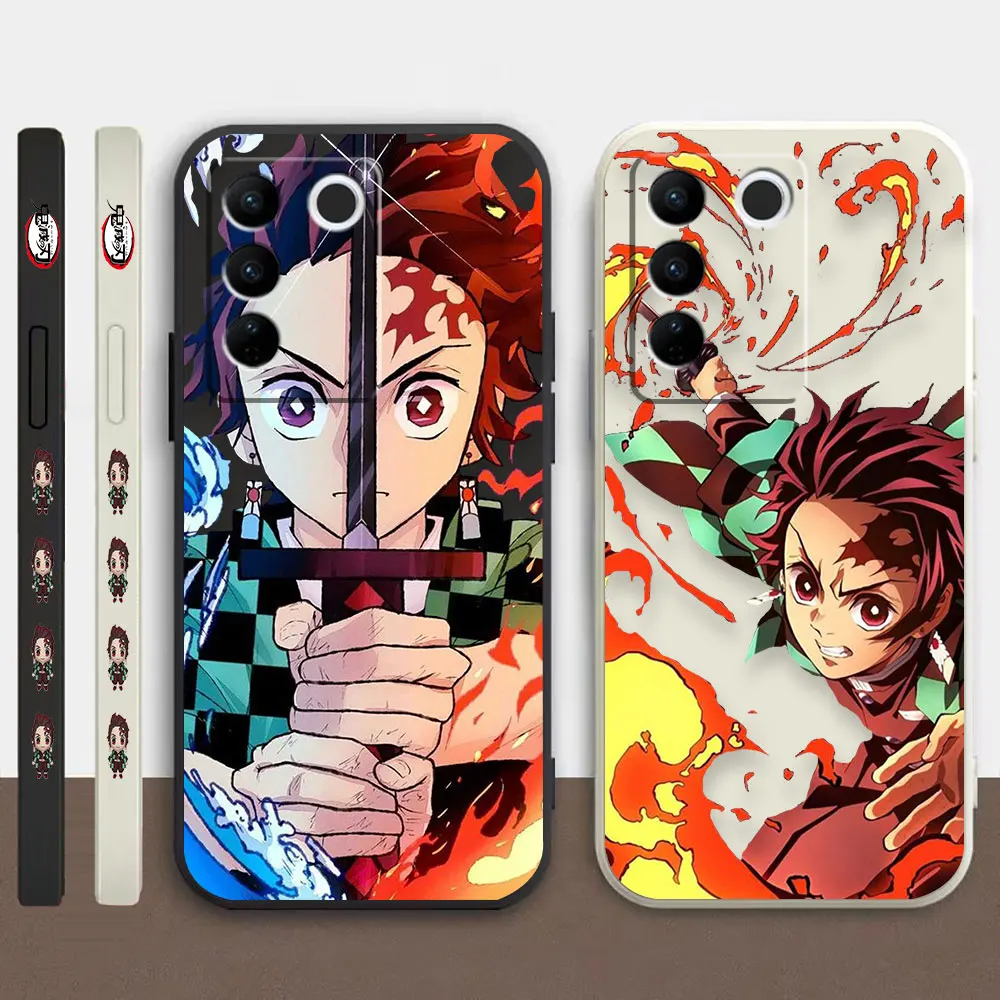Case For VIVO S1 S5 S6 S7 S9 S9E S10 S12 S15 S16 S16E V19 V20 V21 V23 V25 V27 PRO 5G Case Funda Shell Anime Demon Slayer Tanjiro