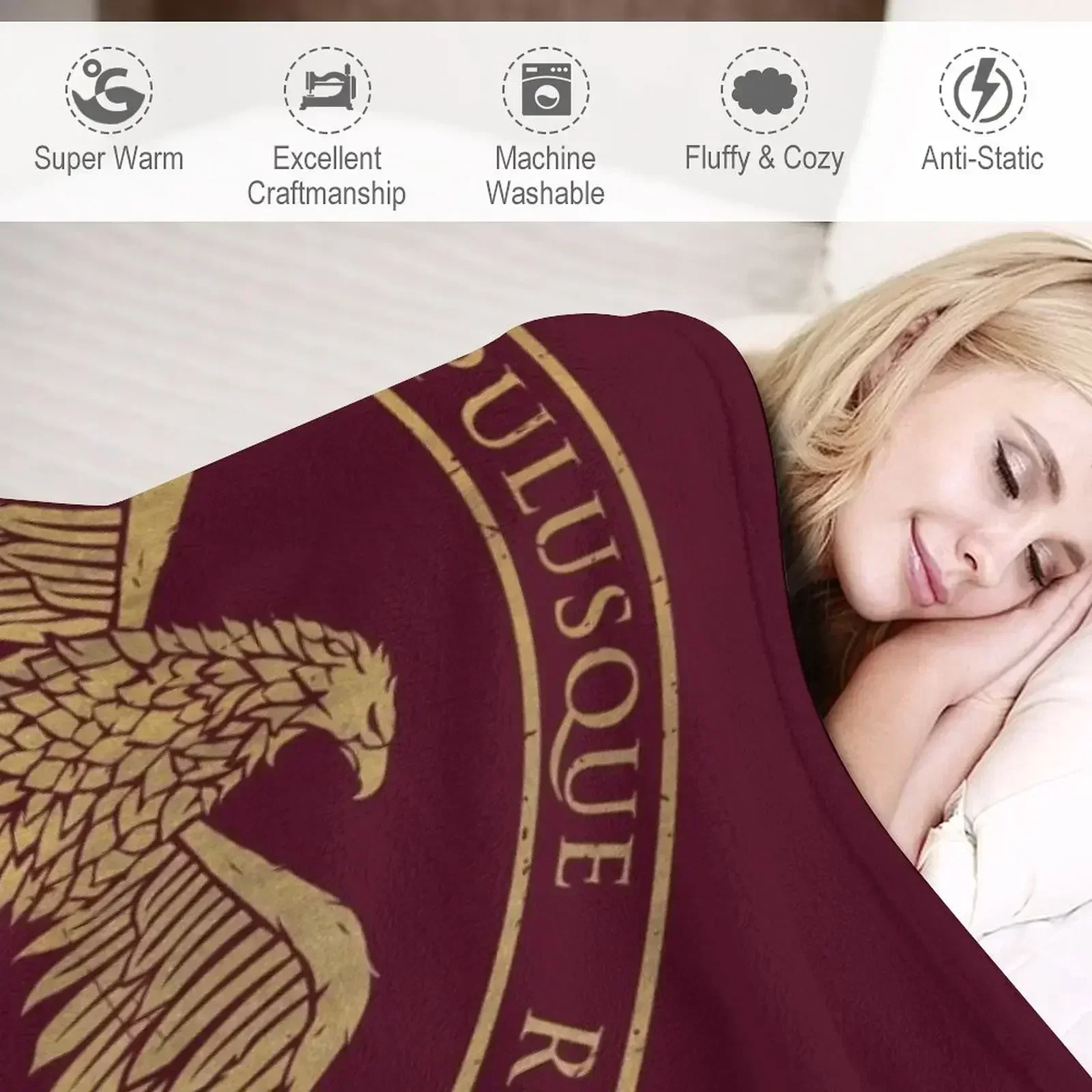 Senatus Populusque Romanus - эмблема орла V01 одеяло зимние постельные кровати клетчатые