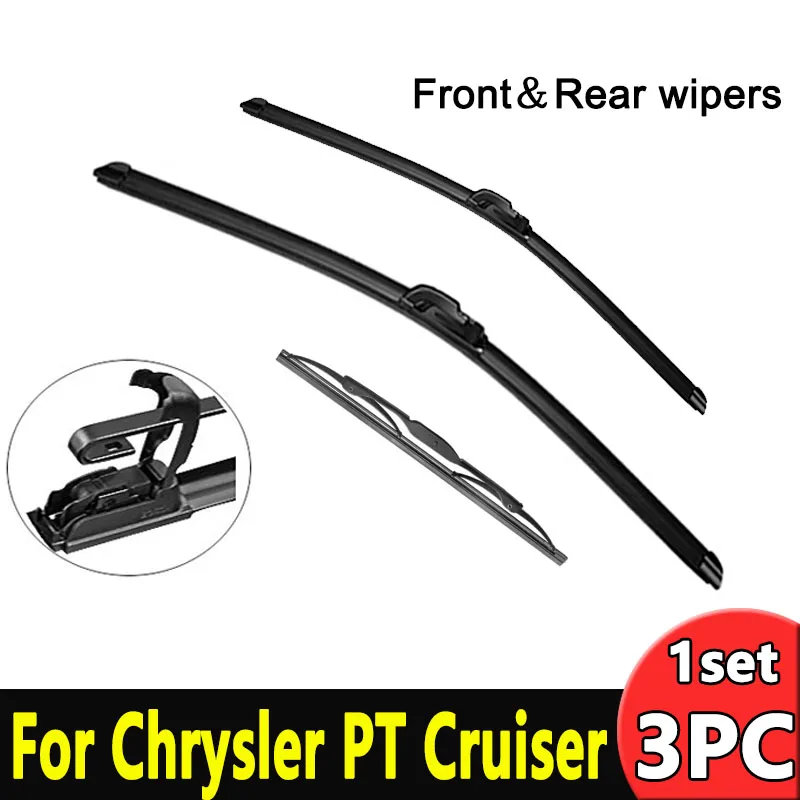 

Wiper Front & Rear Wiper Blades Set Kit For Chrysler PT Cruiser 2000 - 2010 Windshield Windscreen Window 21"+20"+16"