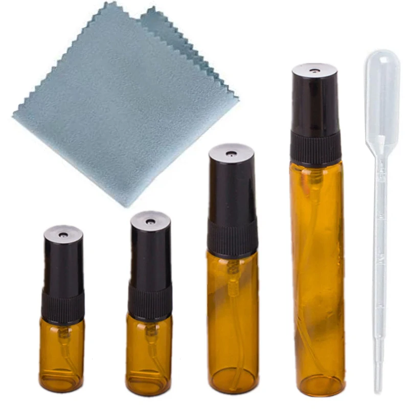 

Флакон парфюмерный из янтарного стекла, 5 цветов, 10 мл, 15 мл, 20 мл