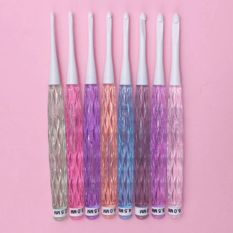 8 шт. Игла для вязания крючком с длинной ручкой начинающих опытных любителей