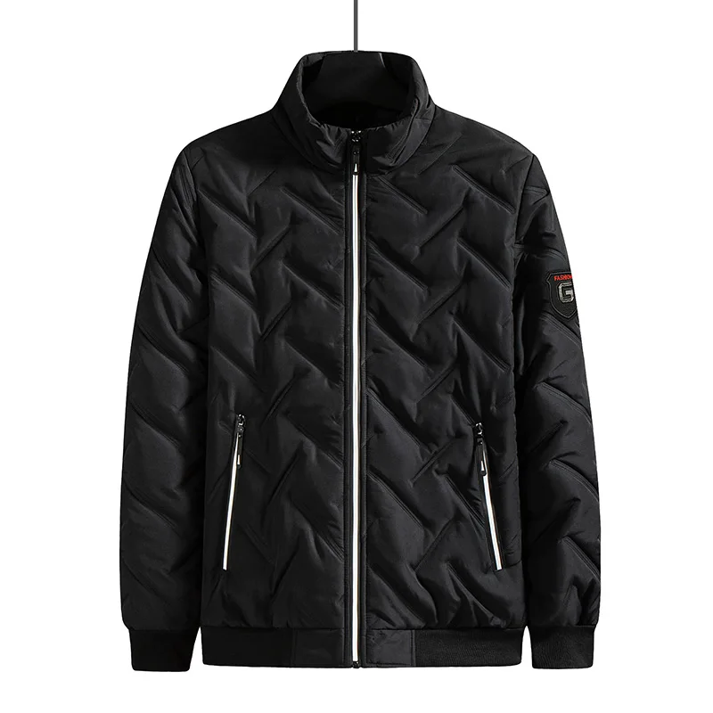 Winter New Men Parkas Coat Casual Jacket Thick Warm Fashion Mens Parkas Jacket Waterproof Zip Streetwear Oversized Free Shipping