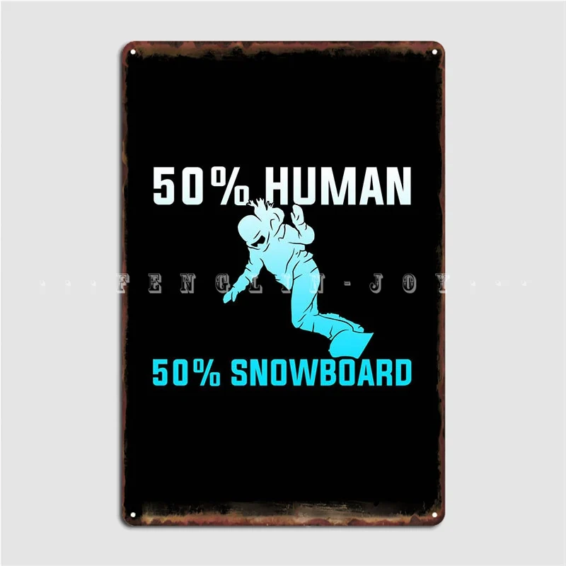 

Snowboarder Mountains Gift Metal Sign Cave Pub Plaques Wall Mural Retro Tin Sign Poster