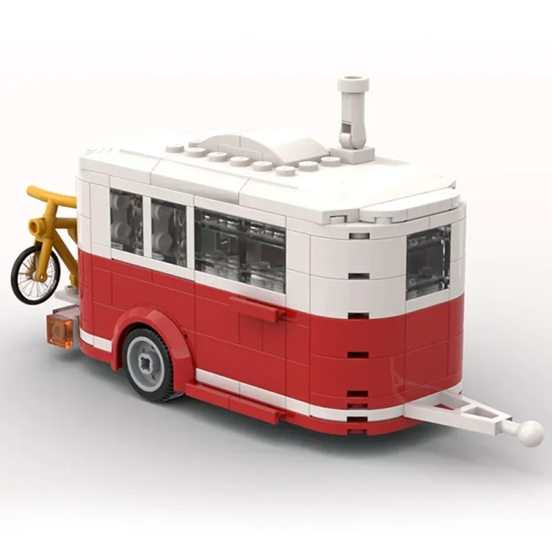 Модель автомобиля Moc строительные кирпичи T1 технология для отдыха модульные