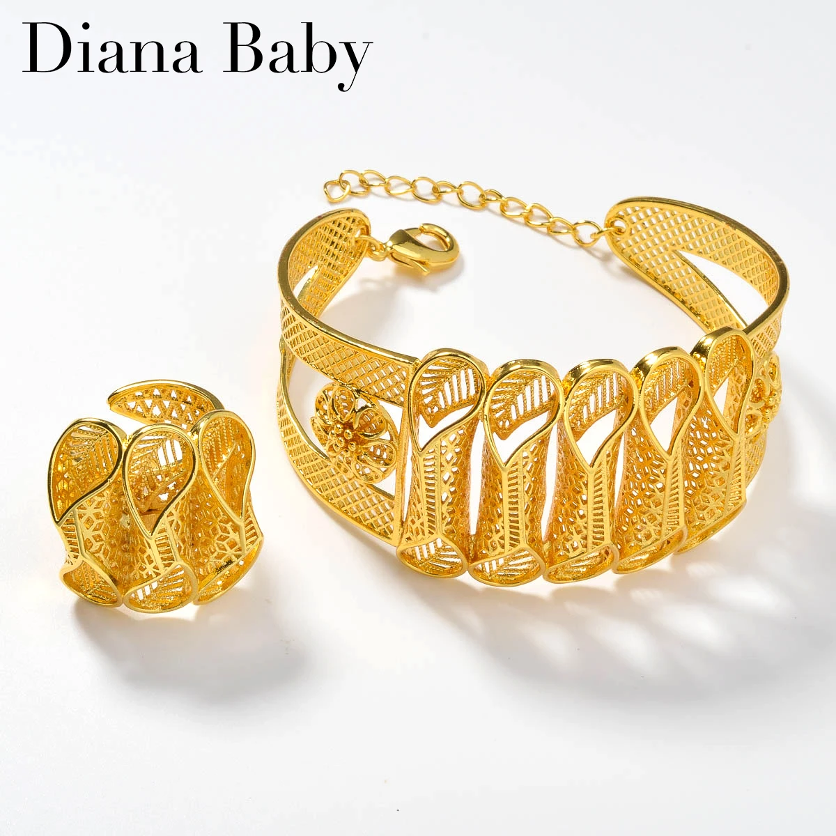Diana Baby новинка 2024 комплекты ювелирных изделий браслет золотого цвета модное