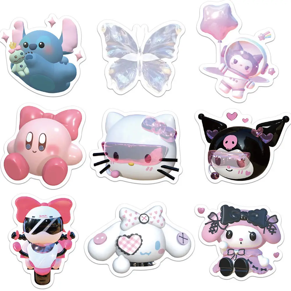 

Kawaii My Melody Cinnamoroll Kuromi Sanrios аниме милый мультфильм DIY 3D стикеры аватальные декоративные водонепроницаемые наклейки подарок на день рождения