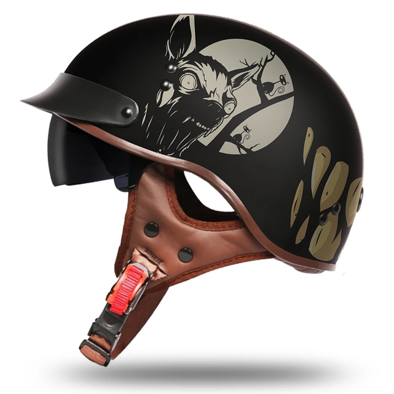

Casco Moto Retro Motorcycle Helmet Moto Helmet Scooter Vintage Half Face Biker Motorbike Crash Moto Helmet DOT Certification fa