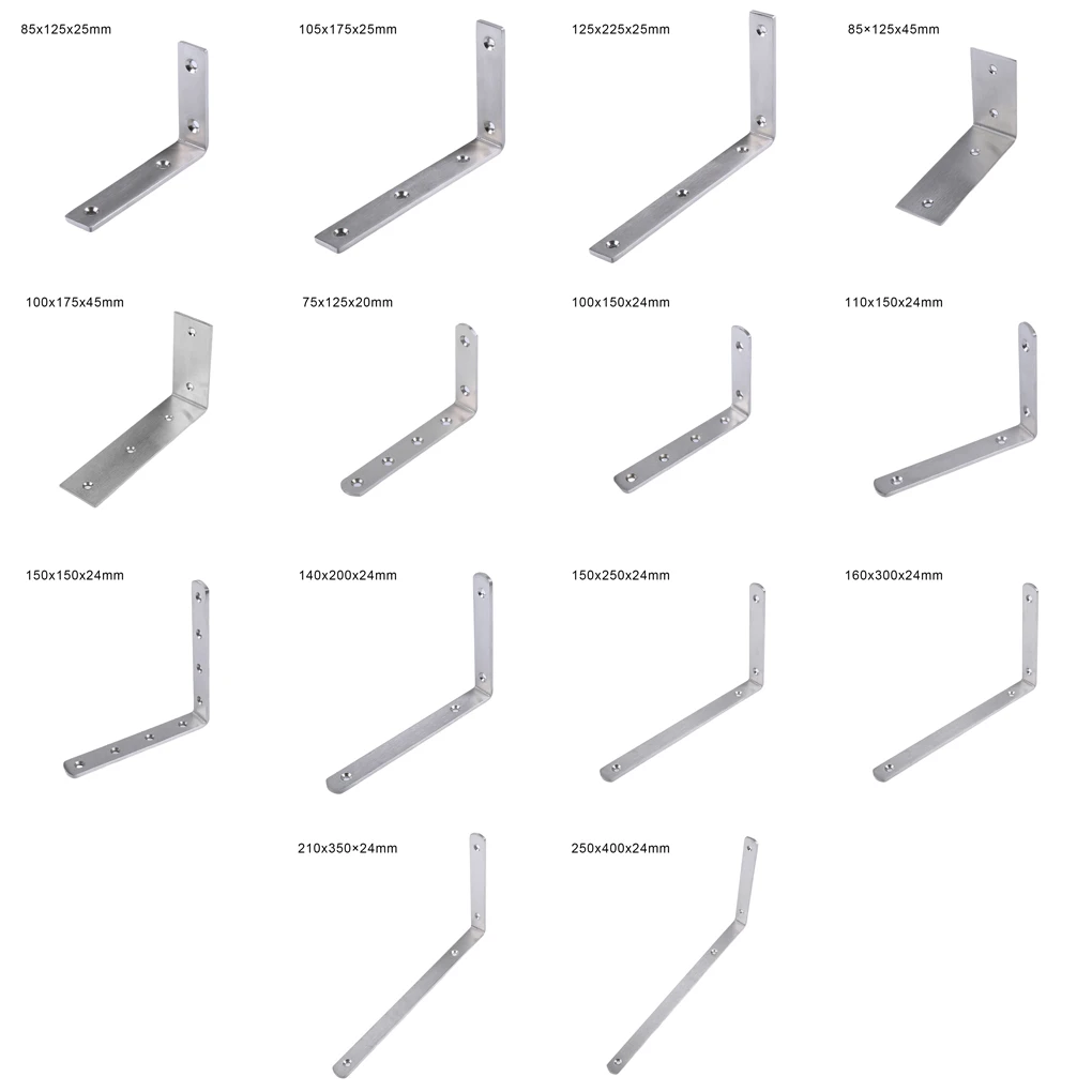 

4pcs L Bracket Corner Braces Shelf Partition Support Furniture Rack
