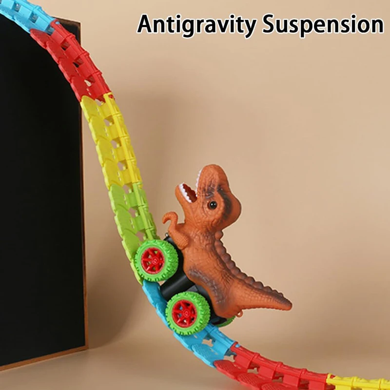 Динозавр с антигравитационным автомобилем динозавр Детские обучающие игрушки