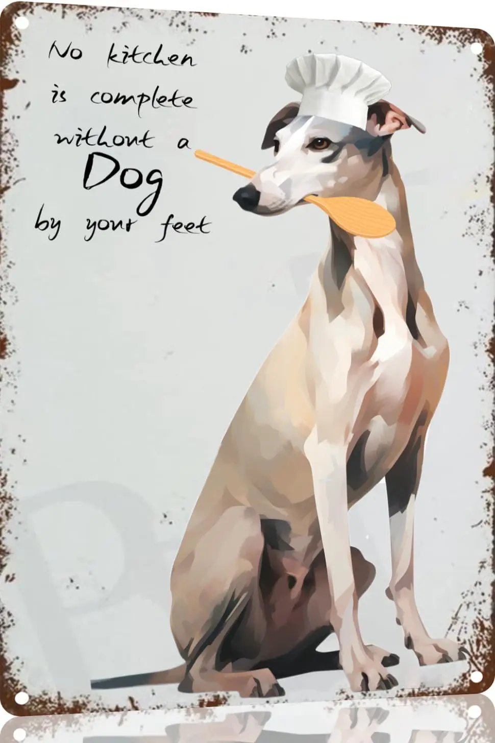 Greyhound Ktchen Prnt Cretve Tn Sgn Забавная новинка Metl Vntge Wll Декор для дома или Grden Br Resturnt Cfe Offce Shop