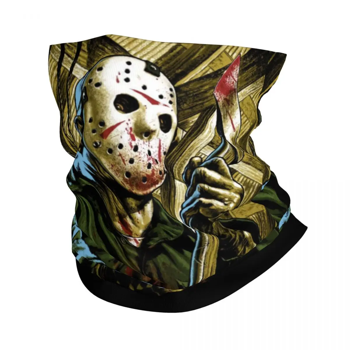 

Зимняя повязка на голову с героями фильма «ужасы», обогреватель шеи для мужчин и женщин, походный охотничий шарф-труба, бандана для Хэллоуина с пленкой на лицо, гетры