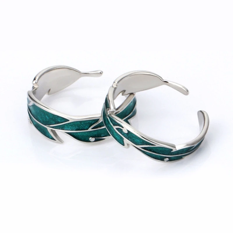 

2Pcs Open Ring Plantain Couple Rings Suitable for Party Birthdays 264E