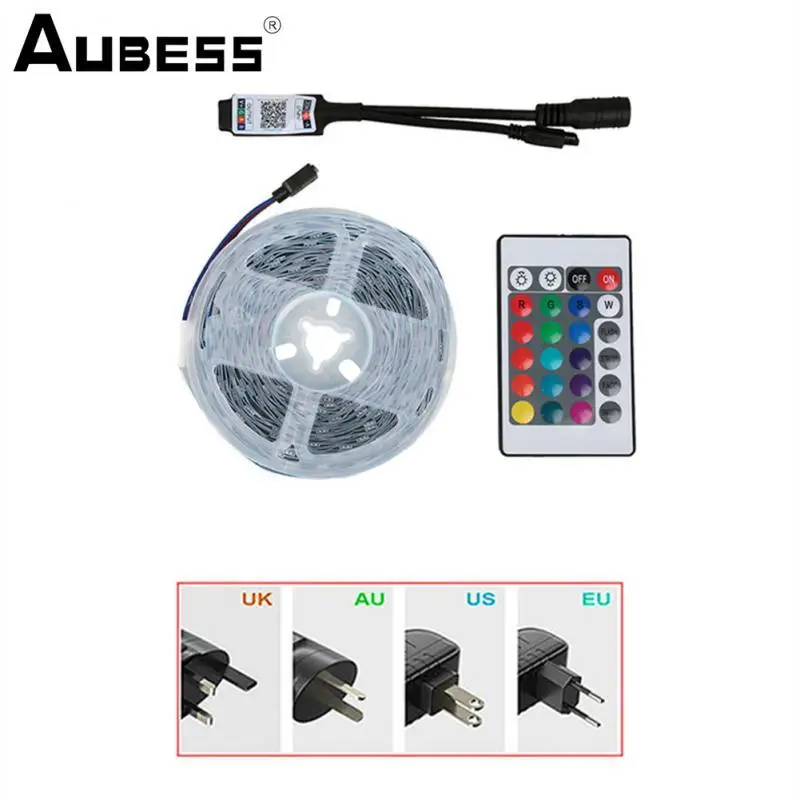 Светодиодная лента Aubess гибкая лампа RGB 5050 с Bluetooth и управлением через USB 12 В 5/10 м |