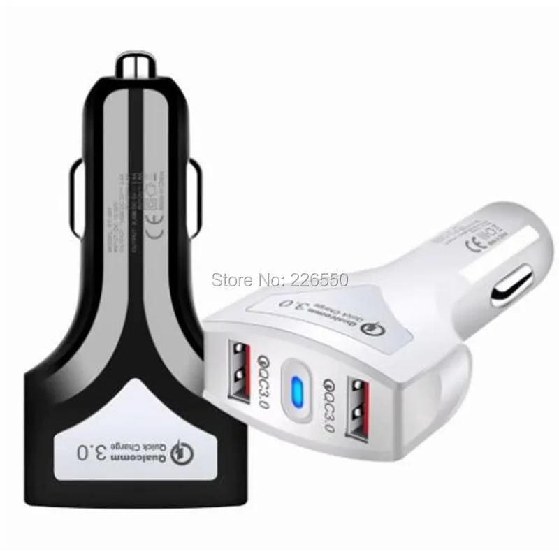 

QC3.0 автомобильное зарядное устройство с 3 USB-портами, быстрая зарядка, автомобильное зарядное устройство с двумя USB-портами и разъемом типа C, ...