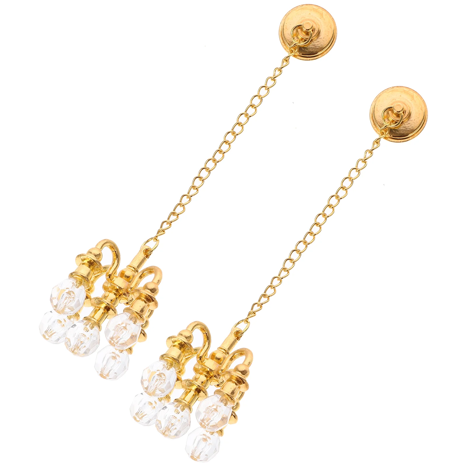 2 шт. мини-игрушки хрустальная люстра золотой декор DIY подарки аксессуары дом свет