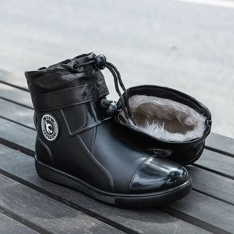 Мужские Нескользящие Резиновые Сапоги Большого Размера Водонепроницаемая Обувь