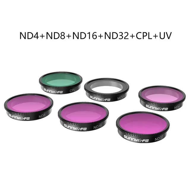 SunnyLife ND4 + ND8 + ND16 + ND32 + CPL + UV lens filter set for Insta360 GO 3 / 2