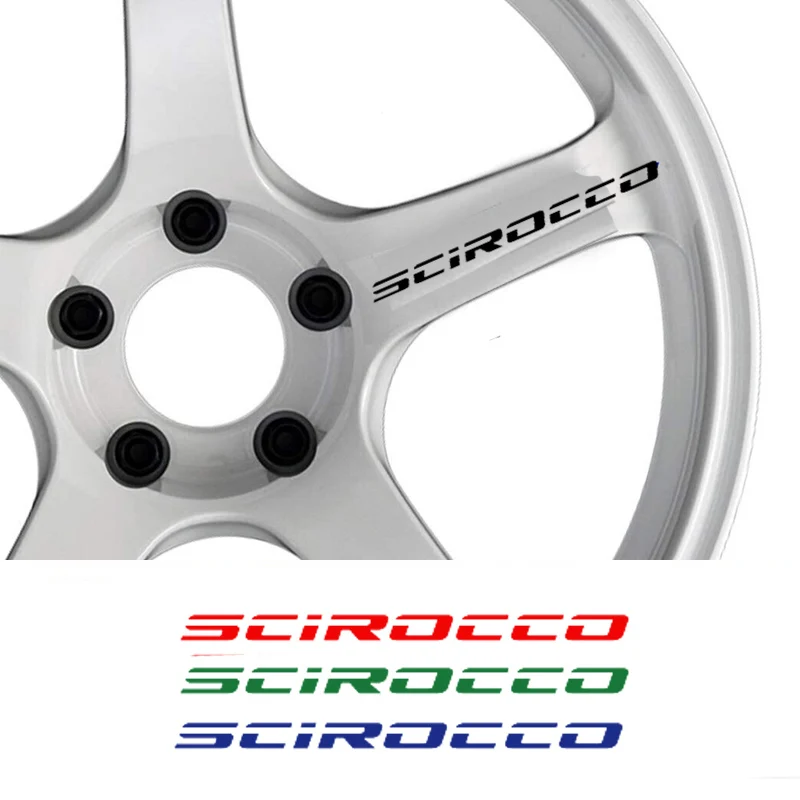 4 наклейки на автомобильные колеса для Volkswagen VW Scirocco R GTI
