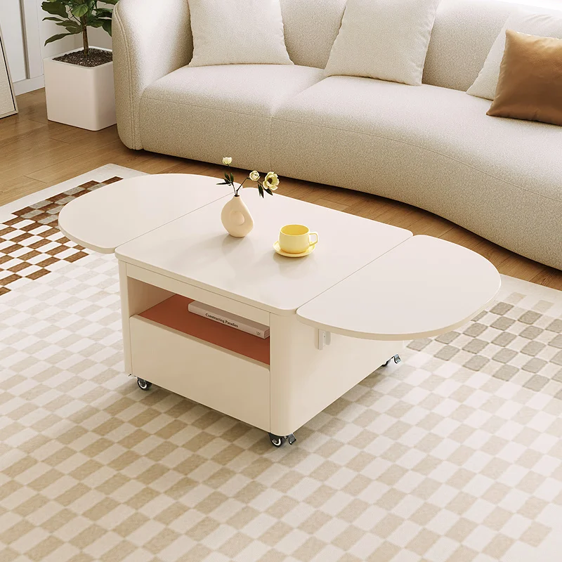 

Square Ornaments Expandable Coffee Table Living Room Ornaments Wheels Kawaii Mobile Makeup Muebles Para El Hogar End Tables