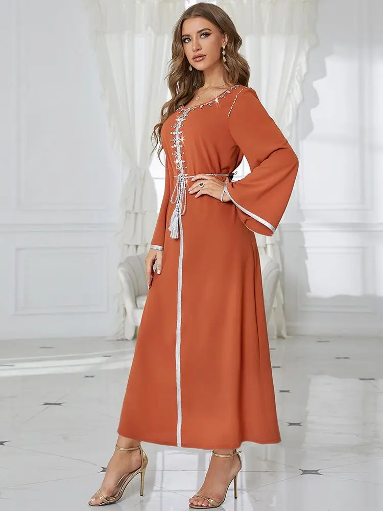 Рамадан арабский абайя Дубай Турция Ислам Мусульманское Платье кафтаны