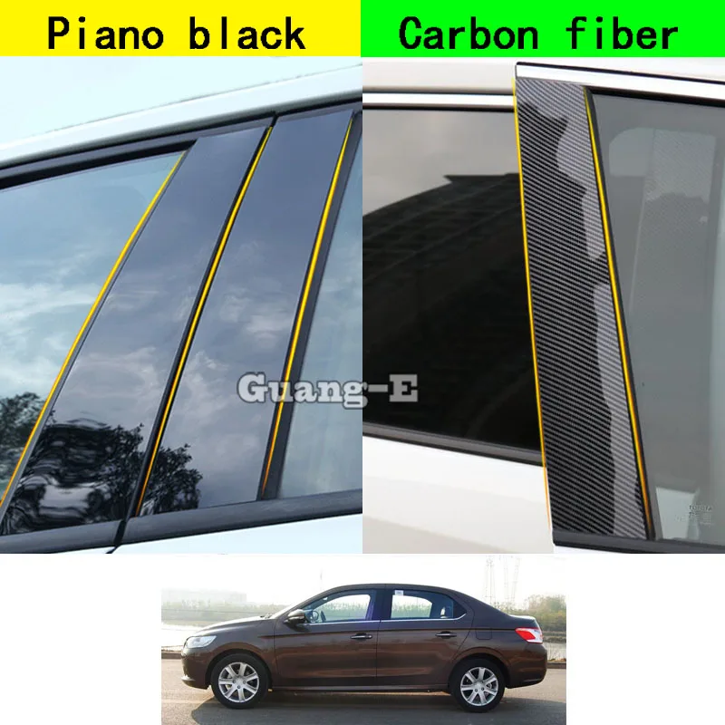 

Для Peugeot 301 2014 2015 2016 2017 2018-2020 автомобильный Поликарбонат материал столб крышка отделка двери окно Фортепиано черная молдинговая наклейка
