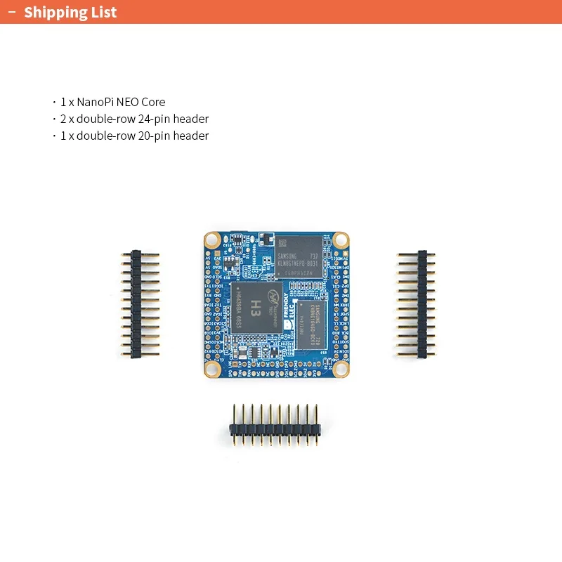 Allwinner H3 NanoPi Neo Core LTS (256M RAM4G eMMC) Quad Cortex-A7 Up 1,2 ГГц, OpenWRT, включает радиатор или паяный штыревой разъем (art.: 3920d4a1ebaea) - 3920d4a1ebaea