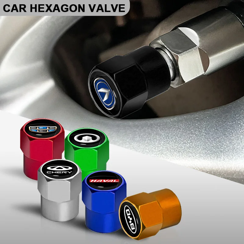 

4pcs Metal Car Badge Wheel Tire Valve Cover for Acura TLX MDX RDX CDX ZDX RLXTSX TL Vigor Integra RSX TLX-L NSX ILX Accessories