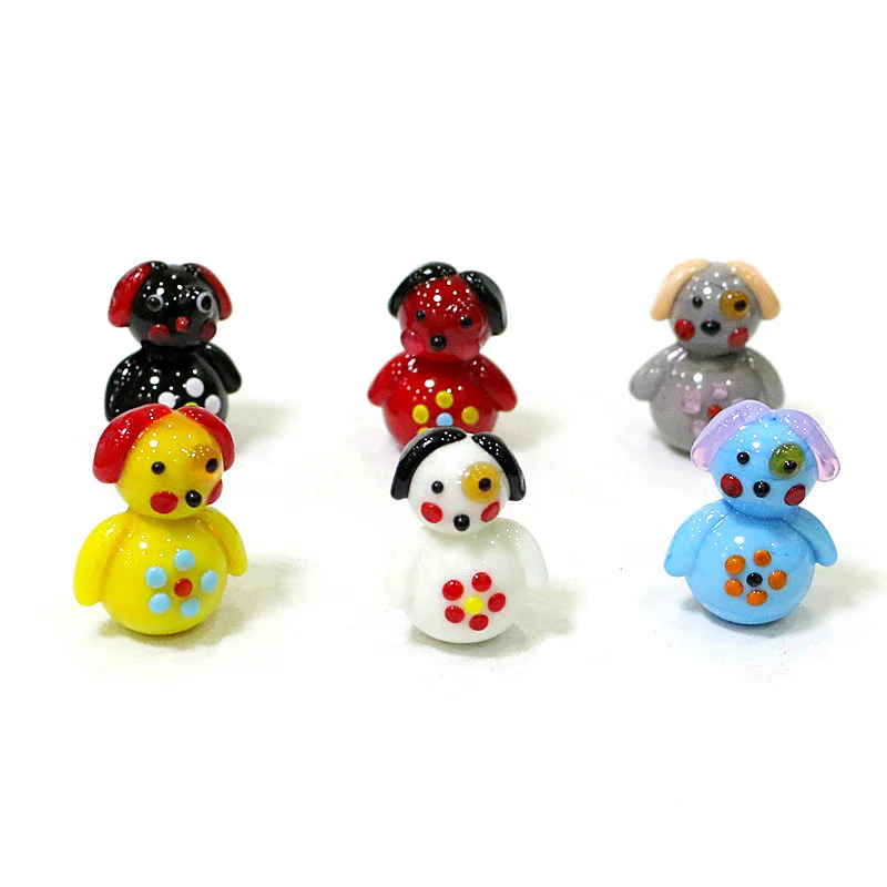  Симпатичная японская миниатюрная стеклянная собачка статуэтка Каваи животные