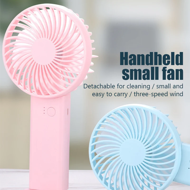 

Summer Pocket Portable Mini Fan 3 Speed Adjustable Fans USB Rechargeable Student Office Handheld Air Conditioner Cooler Outside