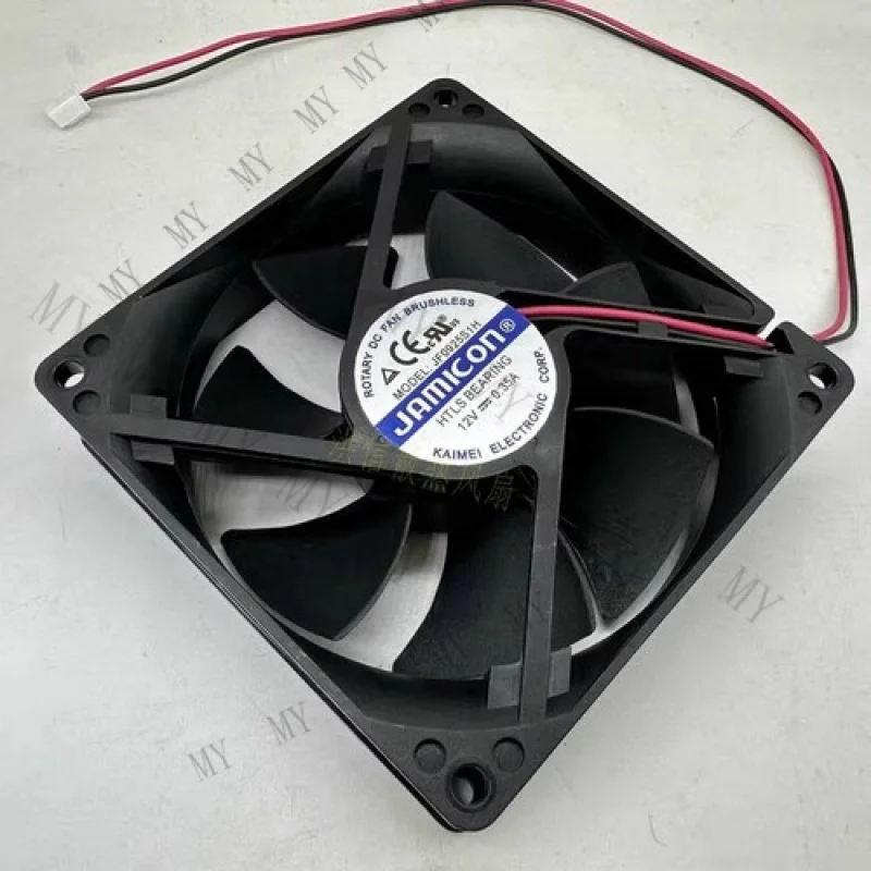 Фото TT для JAMICON JF0925S1H DC 12 В 0,35 А 9225 9,2 см 2-проводной охлаждающий вентилятор №1
