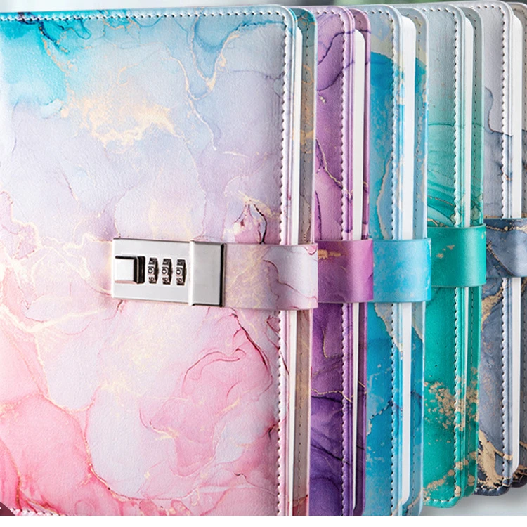 

A5 Vintage Color Notebook With Code Dairy Notebooks With Password Lock