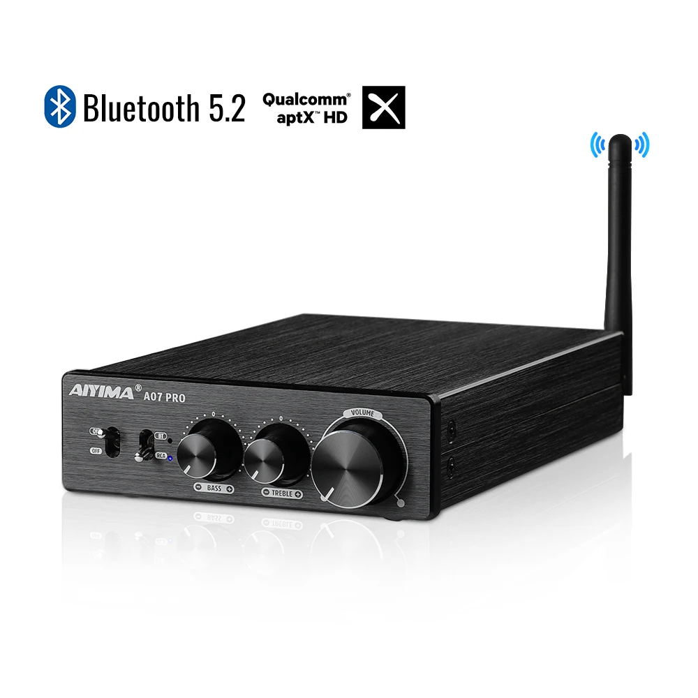 AIYIMA A07 PRO TPA3255 QCC304X Bluetooth усилитель стерео 2 0 каналов 300 Вт ×2 мощный цифровой RCA APT-X