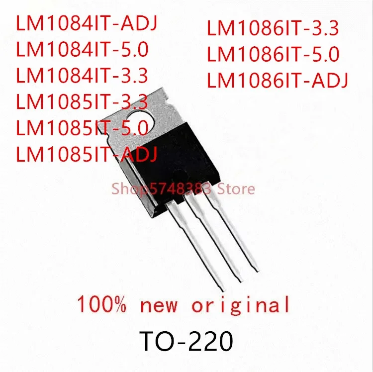 Микросхема LM1084IT-ADJ LM1084IT-5.0 LM1084IT-3.3 LM1085IT-3.3.3 LM1086IT-5.0