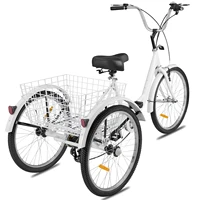 2020 popular 24 inch three wheel hub brake tone basket tricycle cargo tricycle with cargo tricycle made in china