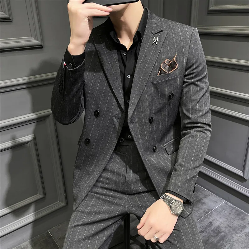 

High-quality Suits, Fit, Casual, Business, Plus Size Formal Suits, Men's Groom, Groomsmen Dresses Ensemble Costume Homme