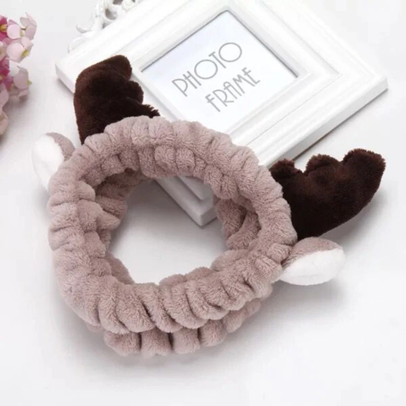 

Women's Hair Accessories, Flannel, Christmas Antlers, Headband, Makeup, Headband, Face Wash, Headband