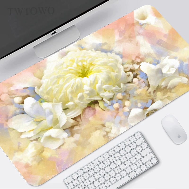 

Flowers Mouse Pad Gaming XL Custom New Mousepad XXL Mouse Mat Natural Rubber Office Anti Slip Computer Desktop Mouse Pad