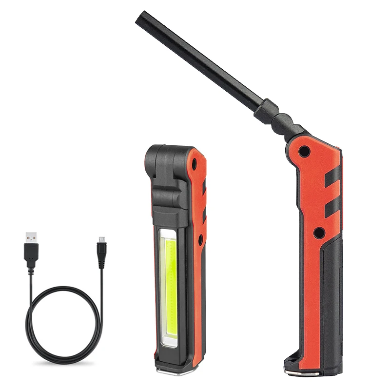 

Portable LED Flashlight Torch USB Rechargeable LED Work Light Magnetic COB Lanterna Camping Work Lamp for Outdoor Car Repairing
